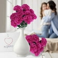 thumbnail image 4 of kladzum Artificial Carnations, Silk Fake Flowers, Mother's Day Carnation Simulation Bouquet Floral Arrangement for Wedding Bouquets, Cemetery Wreaths, DIY Crafts, Living Room Dining Table Decoration, 4 of 6