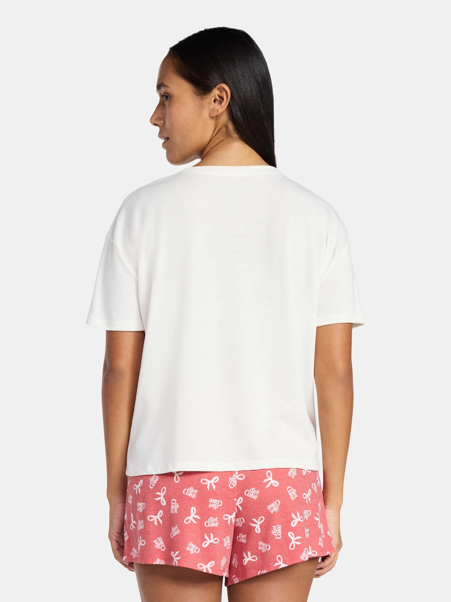 Diet Coke Women's and Women's Plus Sleep Tee and Shorts Pajama Set from Grayson Social, 2-Piece, Sizes XS-3X