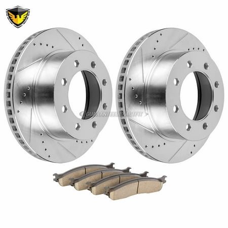 Front Brake Pads And Rotors Kit For Dodge Ram 2500 3500 & 4000 Heavy (Best Brake Pads For Heavy Suv)