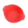 thumbnail image 1 of Advancent Molde de silicona para pasteles de 4, 6, 8 y 10 pulgadas, molde de silicona para hornear, herramienta para hornear, bandeja Herramientas y accesorios para hornear Rojo, 1 of 6