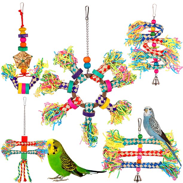 Juguetes Bird Toys LifeIdeas para triturar pájaros y buscar comida, 5 unidades