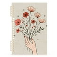thumbnail image 7 of FORMRS 1-Subject Spiral Notebook 8" x 5" College Ruled 60 Refillable Sheet A5 Hard Cover, Red Flower, 7 of 7