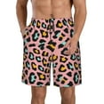 thumbnail image 2 of Uemuo Leopard Pattern Men's Swim Trunks Hawaiian Beach Bathing Suit Swimsuits Beach Quick-Dry Shorts with Pockets-3X-Large, 2 of 9