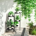 thumbnail image 3 of UNTIMATY 5 Tier Metal Plant Stand Foldable Tall Plant Shelf Heavy Duty Flower Stands Flower Pot Holder Shelves Rack for Indoor Outdoor, 3 of 11