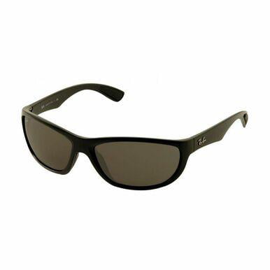 Ray-Ban RB4188-601/71 Black Wraparound Green Lens Men's Sunglasses -  