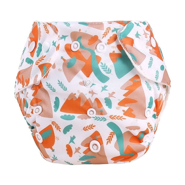 Pañal para bebé Pantalones de pañal con botones a presión estampados para bebé Pantalones de pañal para niños de talla grande Pantalones de pañal para bebé