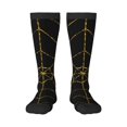 thumbnail image 1 of Fotbe Golden Spider Web Calcetas Divertidas Estampadas para Hombre y Mujer, Calcetas de Algodón hasta la Rodilla para Caminar, Correr, Enfermería y Embarazo, 1 of 6