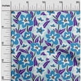 thumbnail image 2 of oneOone Cotton Silk Light Blue Fabric Florals Craft Projects Decor Fabric Printed By The Yard 42 Inch Wide, 2 of 4