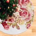 thumbnail image 5 of FMSHPON Delicate Flower Xmas Christmas Tree Skirt Stand Mat for Holiday Party Decoration Indoor Outdoor 48 inches, 5 of 6