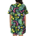 thumbnail image 3 of Kdxio Watercolor Cactuses Print Pajamas Sets for Women Short-Sleeved Pjs with Lounge Shorts Two Piece Sleepwear S-4XL, 3 of 8