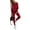 Wine Red, variant on ZEFORTEX 2 Piece Lounge Outfit 2025 Long Sleeve Knit Pullover Tops Drawstring Pants Set Tracksuit Sweatsuit