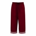 thumbnail image 3 of Lullu Girls High Rise Cropped Pants Casual Straight Leg Loose Comfort Pants, Sizes 5-14, 3 of 3