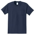 thumbnail image 5 of Port & Company PC61P Mens Essential Pocket Tees, Navy - 3XL, 5 of 6
