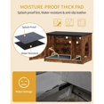 thumbnail image 6 of Hzuaneri Cat Litter Box Enclosure with Divider, Hidden Litter Box Furniture for 2 Cats, Rustic Brown, 6 of 6