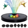 Walmart Black Solar Powered Floating Pool Fountain with LED Lights & 7 Nozzles 6.3x6.3x1.6