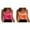 O-Hot Pink 1PCS & Orange 1PCS, variant on (2-Pack) Rinsvye Tank Tops for Women 1975 Crop Top V Neck Silk Summer Running Top Women Satin Sleeveless Blouse Basic Muscle Tops for Women Camisole Shirts