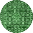 thumbnail image 1 of Ahgly Company Indoor Round Persian Emerald Green Traditional Area Rugs, 5' Round, 1 of 4