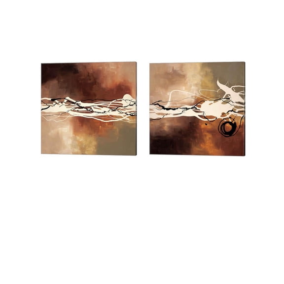 Great Art Now Copper Melody by Laurie Maitland 2 Piece Canvas Art Set Each 14W x 14H