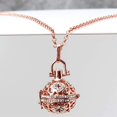 thumbnail image 3 of Exquisite Rhinestone Lantern Aromatherapy Cage Necklace Clavicle Chain Sweater Chain Party Birthday Gift Female Jewelry Accessories (Light Rose Gold), 3 of 5