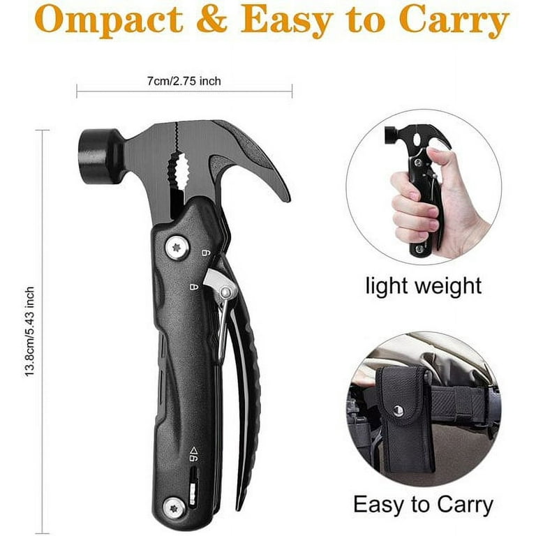 Dropship 12 In 1 Hammer Multitool Portable Stainless Steel Mini Hammer  Survival Tool Camping Gear Unique Gifts For Dad Husband Brother Boyfriend  to Sell Online at a Lower Price