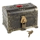thumbnail image 1 of Cofre del tesoro pirata decorativo vintage, accesorios multifuncionales y aventureros. Bronce, 1 of 9