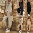 thumbnail image 1 of Salopette Sans Manches pour Femmes, Combinaison Longue, Barboteuse, Pantalon, Pantalon, 1 of 5