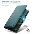 thumbnail image 4 of CaseMe Leather For Samsung Galaxy A57 5G Wallet Case with RFID Blocking, For Samsung Galaxy A57 5G Case Wallet for Women Men Card Holder Magnetic Clasp Kickstand Folio Case,Green,For Galaxy A57 5G, 4 of 11
