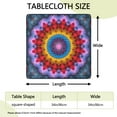 thumbnail image 2 of Colorful Tie Dye Floral Mandala Pattern Square Fitted Tablecloth with Elastic Edge,Square Table Cover,Washable Elastic Table Cover for Home Kitchen Party Decor 34"x34", 2 of 6