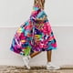 thumbnail image 1 of Women Floral Print A-Line Dress Summer Fashion O Neck Loose Office Party Dresses Casual Half Sleeved Boho Beach Dress VestidosM Gao Jinjia LED, 1 of 2