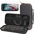 thumbnail image 1 of Carrying Case for Nintendo Switch 2, Hard Shell & Waterproof Portable Travel Carry Case Game Storage Bag for Switch 2025 Game Accessories with 2 Screen Protectors, Black, 1 of 7