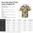 thumbnail image 4 of Fotbe Hawaiian Style Hawaiian Shirt for Men Unisex Summer Beach Casual Short Sleeve Cotton Linen Button Down Shirts-Small, 4 of 5
