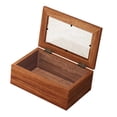 thumbnail image 4 of Caja de almacenamiento de madera con tapa transparente, contenedor multiusos, rectangular, resistente y portátil. S, 4 of 9