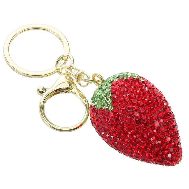WEUVEB Llavero Para Auto Con Dijes De Fresa En Color Accesorio Decorativo Y Para