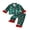 Green-Gingerbread Man, variant on RUINIXCW Kids Toddler Baby Girl Christmas Silk Stain Pajamas Set Spring Fall Winter PJS Sleepwear Long Sleeve Button Down Collar Shirt Tops Pants Set