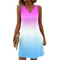 thumbnail image 2 of Women's Tank Nightgown V Neck Sleepshirts Soft Sleeveless Chemise Nightdress Light Purple S, 2 of 7