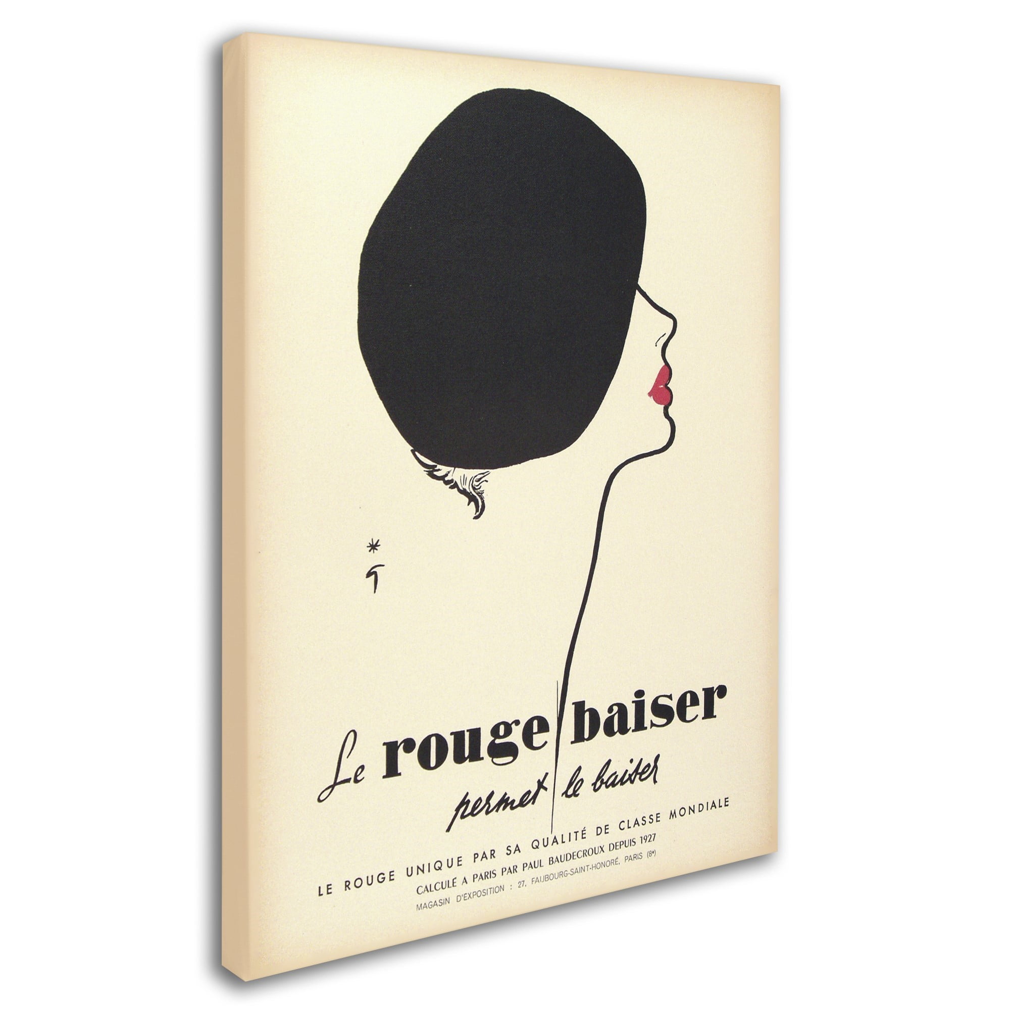 Trademark Fine Art "Le Rouge Baiser" Canvas Art by Vintage Apple Collection