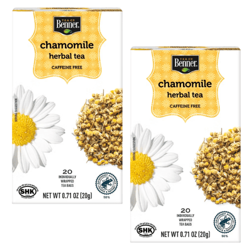 2 PK Benner Chamomile Herbal Tea, Caffeine Free, 20 Count