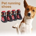 thumbnail image 3 of Greeniant Zapatos para mascotas Botas deportivas para interiores Malla Transpirable Clásico Algodón Cremallera Calzado para mascotas Ropa para mascotas rojo cuatro Greeniant PT000055-04B, 3 of 6