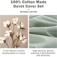 thumbnail image 3 of Green Cotton Duvet Cover Queen Size 3-Piece Set Soft Cotton Bedding Comforter, 3 of 6