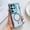 Lightblue, variant on for Samsung Galaxy S24 Ultra Clear Phone Case, Compatible with MagSafe + Camera Kickstand Guard, Military-Grade Protective Shockproof Slim Fit Scratch-Resistant Transparent Case Cover - Black