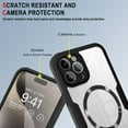 thumbnail image 4 of Strong Magnetic Phone Case for For iPhone 13 Pro Max,[Built-in Screen Protector][Compatible with Magsafe][Military Shockproof Dropproof] Heavy Duty Transparent Phone Case Cover,Black, 4 of 8