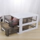 thumbnail image 5 of Armario de almacenamiento de doble capa para el hogar, de plástico, con cajones, portátil, multifunción, resistente al polvo, organizador de muebles (marco blanco y negro transparente)., 5 of 6