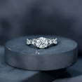 thumbnail image 6 of Rosec Jewels Certified 2 Carat Lab Diamond Designer Engagement Ring - EF-VS Quality - Ready To Gift, 925 Sterling Silver, US 4.00, 6 of 9