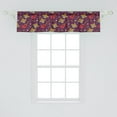 thumbnail image 2 of Ambesonne Skeleton Window Valance, Mexican Day of the Dead Theme Pattern with Sugar Skulls Peppers and Guitars, Curtain Valance for Kitchen Bedroom Decor with Rod Pocket, 54" X 12", Multicolor, 2 of 3