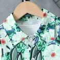 thumbnail image 5 of MEZZALL Boys Summer Beach Button Down Shirt & Shorts Set Breathable Patterned Outfits For Toddler And Kids, Light Green, 4-5 Years, 5 of 6