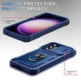 thumbnail image 2 of Casetego for Samsung Galaxy S23 FE Case,with Slide Camera Cover Protector [Military Grade 16ft. Drop Tested] Magnetic Ring Holder Kickstand Protective Phone Case,Blue, 2 of 8
