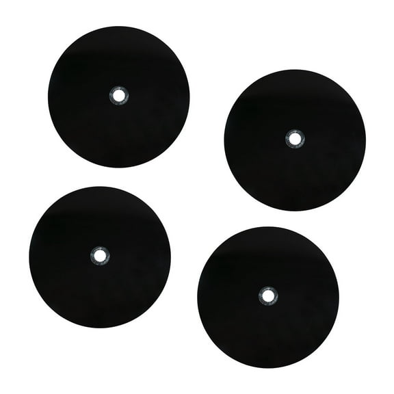 4 Pack 36" Fifth Wheel Disc Lube Plate w/ Steel Retention Clip - 5mm Thick, HDPE - Friction protection for 5th Wheel Trailer, RV, Camper Safety Kit