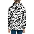 thumbnail image 4 of Hoodies for Teen Girls Boys - trendy black white Leopard print Warm Boys' Fashion Hoodies & Sweatshirts, Boys Girls Kids Clothes Size 7-8 Youth Pullover with Kangaroo Pocket, 4 of 5