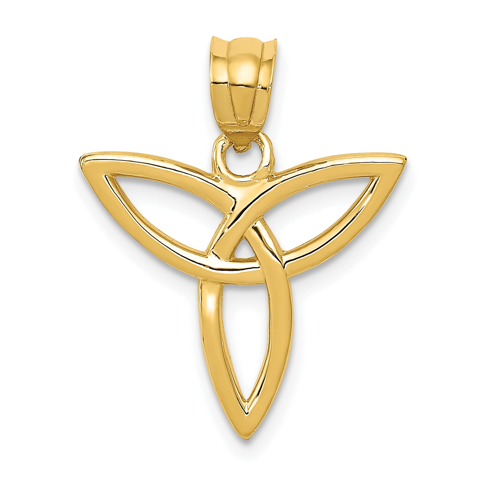 IceCarats 14k Yellow Gold Trinity Pendant Charm Necklace