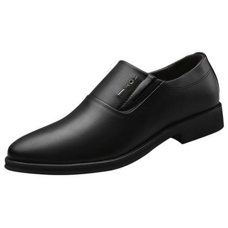 XDDST Slip On Shoes Men s Fashion Casual Pointed Toe Leather Wedding Shoes Business Shoes
